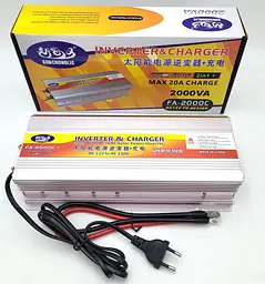 Перетворювач напруги 1000 W 12 V-220 V автомобільний інвертор з функцією заряджання акумулятора 10 A модифікована синусоїда SUNCHONGLIC 1000 Вт - мініатюра 2