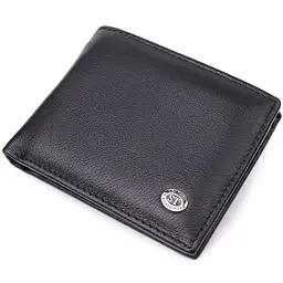 Гаманець-затиск з натуральної шкіри ST Leather 22476 чорний