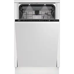 Посудомийна машина Beko вбудована, 11 комплектів A+++, 45 см, дисплей, білий