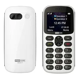 Телефон кнопковий Maxcom MM471 з док станцією білий - мініатюра 2