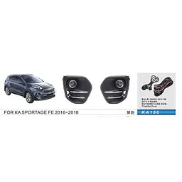 LED Протитуманні фари для Kia Sportage KX5 2016-2018 HB4 12V 55W з проводкою Комплект (KA-166) - мініатюра 5