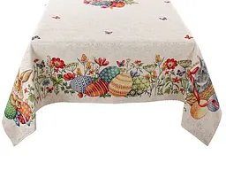 Скатертина Lefard Home Textile Кролик гобеленова 180x140 см бежева (732-120) - мініатюра 2