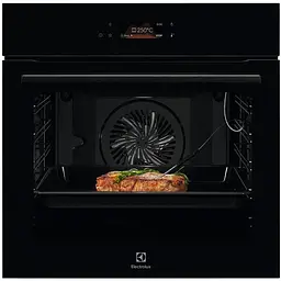 Духова шафа електрична Electrolux 71 л A++ пара дисплей конвекція піроліз телескопічні напрямні чорний