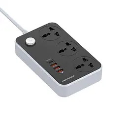Мережевий фільтр-подовжувач ColorWay 3 розетки / 4 USB 2 м Black (CW-CHU34PDB) - мініатюра 4