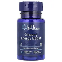 Екстракти кордицепсу та женьшеню Life Extension Ginseng Energy Boost, 30 вегакапсул для підтримки життєвої активності