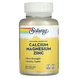 Кальций Calcium Magnesium Zinc 100 капсул Solaray vit0005796