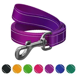 Повідець для собак WAUDOG Nylon Mono, світловідбивний M фіолетовий (52189) - мініатюра 2
