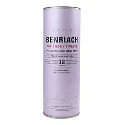Віскі BenRiach The Smoky Twelve 12yo Single Malt Scotch Whisky, у тубусі, 46%, 0,7 л (Q0333) - мініатюра 2