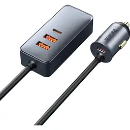 Автомобільний зарядний пристрій Baseus Share Together PPS 2U+2C Gray (CCBT-A0G) [110002] - мініатюра 3