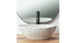 Умивальник Rea Sofia Light Stone 34,5x41 grey (REA-U0165), Матова - мініатюра 6