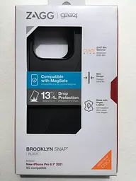 Оригінальний протиударний чохол для iPhone 13 Pro (6.1") Gear4 Brooklyn MagSafe Black - мініатюра 4