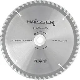 Диск пильний по алюмінію - 210х30/54 зуб Haisser