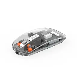 Маніпулятор миша бездротова WIWU Crystal Magnetic Wirless Mouse WM105 (Dual-bluetooth +2.4G three-mode) Grey
