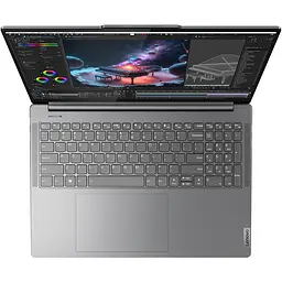 Ноутбук Lenovo Yoga Pro 9 16IMH9 (83DN003PRM) Luna Grey, Екран 16 Mini LED (3200x2000) 3.2K 165 Гц, матовий / Intel Core Ultra 9 185H (2.3 - 5.1 ГГц) / RAM 64 ГБ / SSD 1 ТБ / nVidia GeForce RTX 4070, 8 ГБ / Windows 11 Home - мініатюра 3