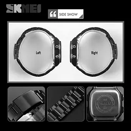 Чоловічий годинник Skmei 1335 Ripple Black - мініатюра 10