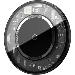 Бездротовий зарядний пристрій Baseus Simple Magnetic Прозорий (WXJK-E02)