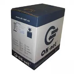 Кабель мережевий OK-Net UTP 305м Cat.6 outdoor (U/UTP-cat.6) (КПП-ВП (250) 4x2x0,54) - мініатюра 2