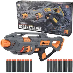Бластер Автомат "Blaze Storm" з М'якими Патронами 20 штук на Батарейках - мініатюра 3