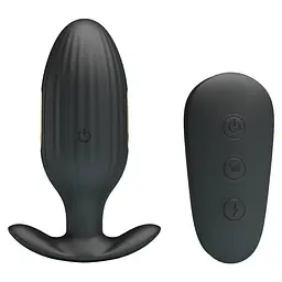 Анальна пробка Pretty Love Electric Shock Massager 9.2 см (чорний) - мініатюра 4