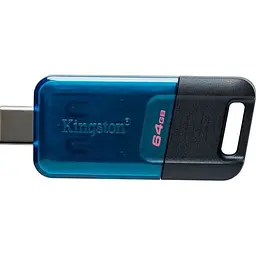 USB флеш-накопичувач Kingston DataTraveler 80 M 64GB USB-C 3.2 Gen 1 Blue/Black (DT80M/64GB) [91624] - мініатюра 3