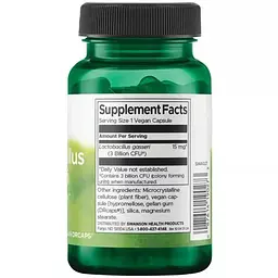 Пробіотик Swanson Lactobacillus Gasseri 3 Billion Cfu 60 веганських капсул - мініатюра 2