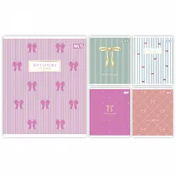Зошит учнівський Yes Pink bow А5 12 аркушів лінія 10 шт. (768565)