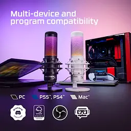 Мікрофон HyperX QuadCast S White [519P0AA] [79761] - мініатюра 8