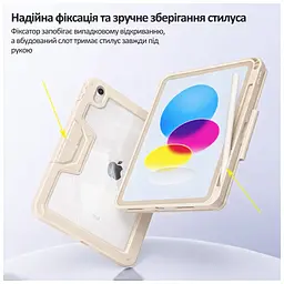 Чохол до планшета BeCover Rugged Origami Transparent Apple iPad 10.9" (2022/2024) / iPad (A16) 2025 11" Beige (714970) - мініатюра 5