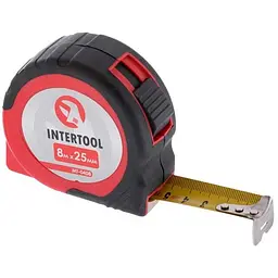 Вимірювальна рулетка Intertool 8 м х 25 мм автостоп