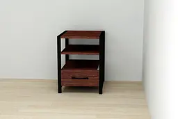 Тумба універсальна Ferrum-decor Вів'єн 1/1 50x41x40 чорний ДСП Венге 16мм (FRD-106189) - мініатюра 3