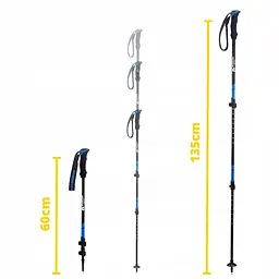 Трекінгові палиці Mountain Goat Peak+ 60-135 см MG0005 Black/Blue (P-5907739318268) - мініатюра 7