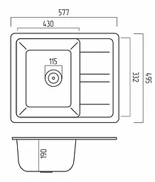 Кухонна мийка Platinum 5851 ARIA (SP000033276) - мініатюра 5