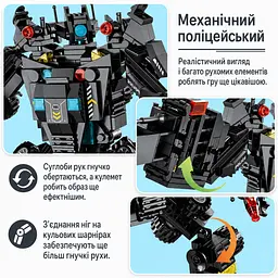 Конструктор SWAT бойовий спецпідрозділ "Чорний яструб" 67 в 1 бойовий вертоліт робот командна машина з міні-фігурками - мініатюра 4