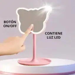 Дзеркало косметичне настільне Salon Professional Метелик з LED підсвіткою 40 діодів - мініатюра 4