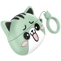 Навушники бездротові Hoco EW48 True wireless stereo headset Mint Cat зелені