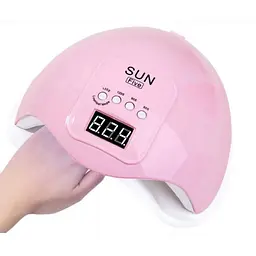 УФ лампа для гель-лаку SUN Five LED UV Lamp 48 W для полімеризації, нарощування нігтів USB Рожева