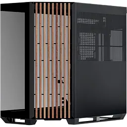 Корпус APNX V1-W Tempered Glass без БП Black/Wood (APCM-VI01103.11) - мініатюра 2