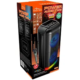 Акустична система 1.0 Media-Tech 50W, Bluetooth/FM/MP3/AUX/SD/USB/КАРАОКЕ/LED, чорна - мініатюра 4