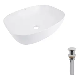 Раковина накладна Qtap Cardinal 500×380×140 White з донним клапаном QT04116302W48464 - мініатюра 3