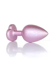 Анальна пробка - Jewellery Pearl Pink Heart Plug Clear L