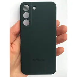 Оригінальний силіконовий чохол Silicone Cover для Samsung Galaxy S22 (S901) EF-PS901TGEGRU Forest Green - мініатюра 3