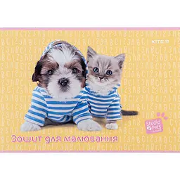 Набір зошитів для малювання Kite Studio Pets 12 аркушів скоба софт тач + УФ лак 20 шт. (SP24-241) - мініатюра 9