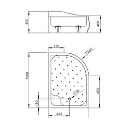 Душовий піддон Radaway Korfu E 100x80 4E81400-03L - мініатюра 4