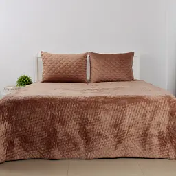 Покрывало ТЕП велюровое Velour Капучино Звездочка 220x240 см