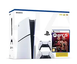 Ігрова консоль Sony PlayStation 5 Slim 1 ТБ + UFC 5 англійська версія + DualSense White - мініатюра 2
