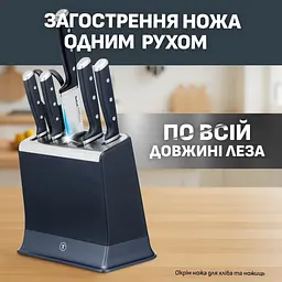 Набір ножів Tefal EverSharp Pro з блоком 6 предметів синій (K297S744) - мініатюра 8