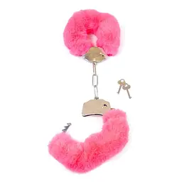 Наручники з хутром Fetish B-Series Furry Cuffs, рожеві - мініатюра 4