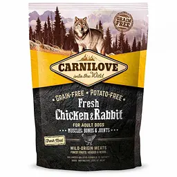 Сухий корм Carnilove Fresh Chicken & Rabbit для собак усіх порід, курка та кролик, 1.5 кг (170867/527502)