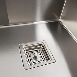 Кухонна мийка Platinum Handmade 78x50B R нержавійка (два отвори ,квадратний сифон 3.0/1.0) - мініатюра 6