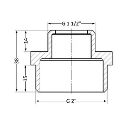 Ніпель SD Plus 2"х1 1/2" ЗР SD4085040 - мініатюра 2